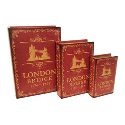 ブックボックス『LONDON BRIDGE』ブック型収納ボックス/小物入れ/インテリア雑貨 - 本