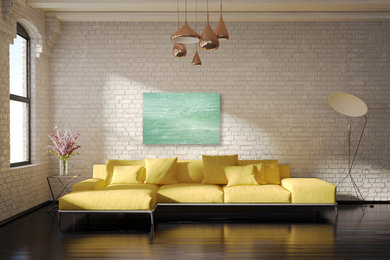 Family room - modern family room idea in Denver