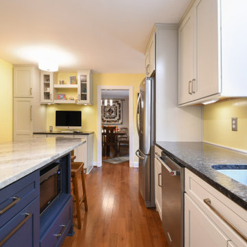 White and Blue Kitchen Design Richmond, VA