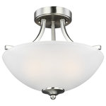 Sea Gull Lighting - Sea Gull Lighting 7716502-962 Geary - 100W Two Light Small Convertible Pendant - Adaptability takes center stage with the Geary ColGeary 100W Two Light Brushed Nickel Satin *UL Approved: YES Energy Star Qualified: n/a ADA Certified: YES  *Number of Lights: Lamp: 2-*Wattage:100w A19 Medium Base bulb(s) *Bulb Included:No *Bulb Type:A19 Medium Base *Finish Type:Brushed Nickel