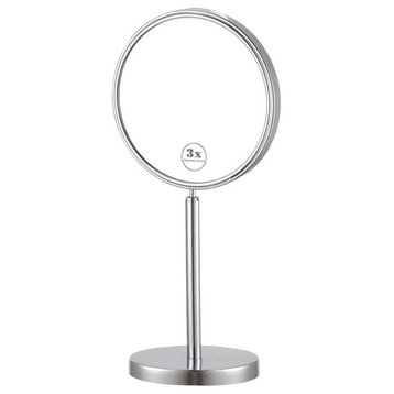 Double Sided 3x Magnifying Makeup Mirror, Chrome