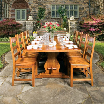 French Trestle Dining Set