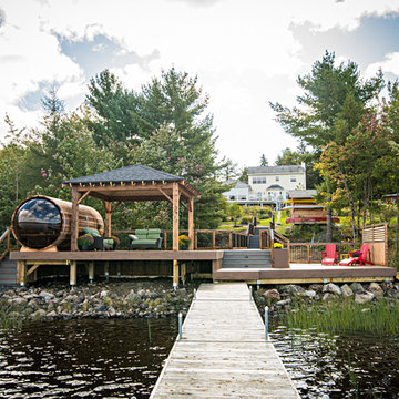 Renovation of Exterior Living Space - Composite Deck, Gazebo, and Sauna