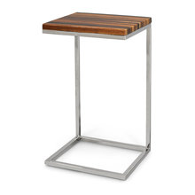 Sliding sofa table