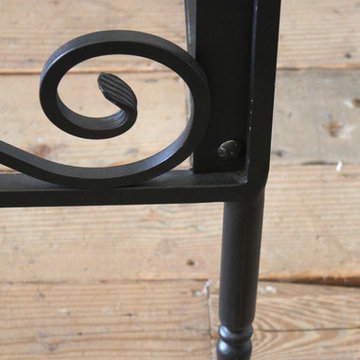 Custom Black Iron Queen Size Canopy Bed