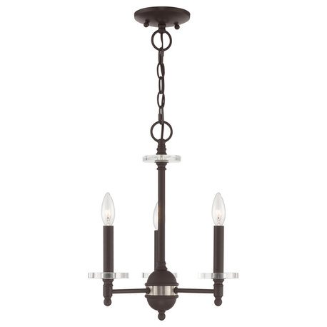 Livex Lighting Bronze 3-Light Mini Chandelier