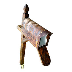 Rustic, mailbox with post - Mailboxes
