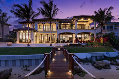 Mediterranean exterior home idea in Miami