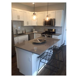 Small Kitchen White Shaker Cabinets - Modern - Kitchen - Charlotte - by ...