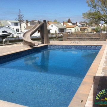 Pool Patio and Seating Wall