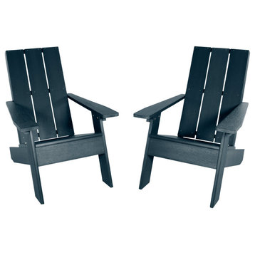 Italica Modern Adirondack Chairs, Set of 2, Federal Blue