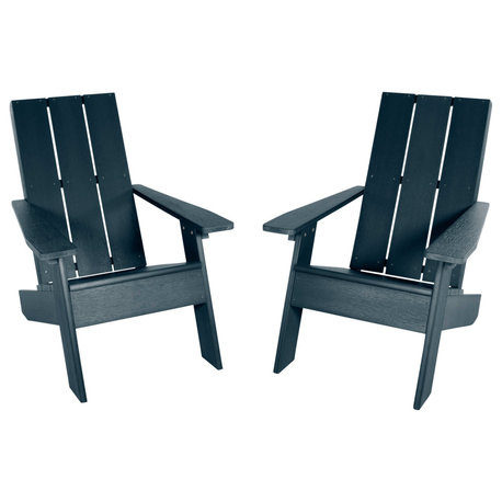 Italica Modern Adirondack Chairs, Set of 2, Federal Blue