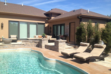 Tuscan patio photo in Omaha