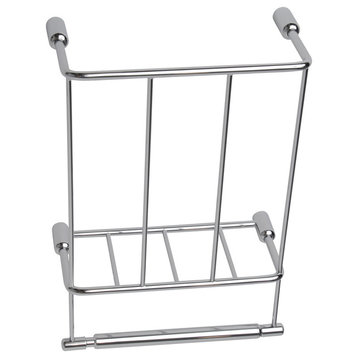 Essentials Magazine and Spare Roll Holder, Polished Nickel