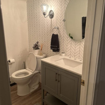 Powder room wallpaper installation Washington, DC