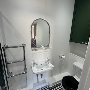 Green & Monochrome Bathroom Renovation — SW London