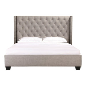 Combe KING Upholstered Bed With Nailhead Trim