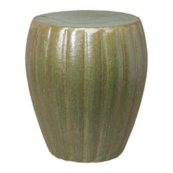 Metallic Mint Ridge Garden Stool - Accent And Garden Stools
