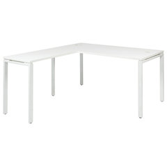 Furniture of America Fiora Modern Metal Swivel Writing Desk in White