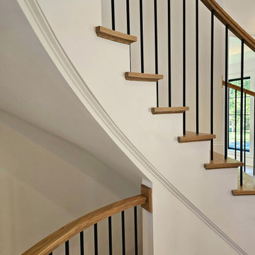 Project #110 | Beautiful Curved Staircase with Circular Balcony