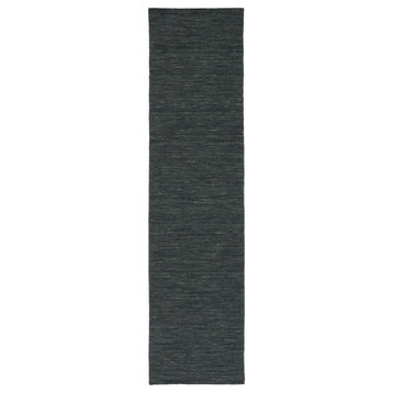 Safavieh Kilim Klm850H Solid Color Rug, Charcoal/Gray, 2'3"x9'