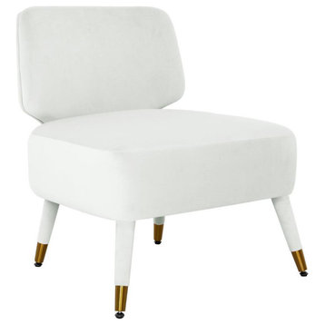 Athena Light Grey Velvet Accent Chair
