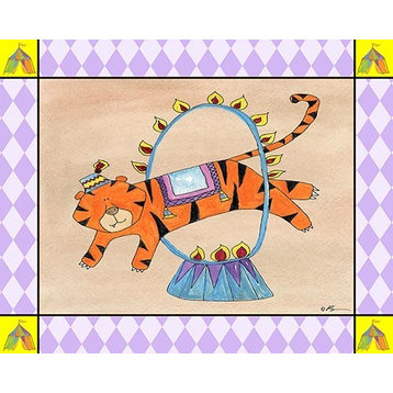The Big Top - Tiger, Ready To Hang Canvas Kid's Wall Decor, 11 X 14