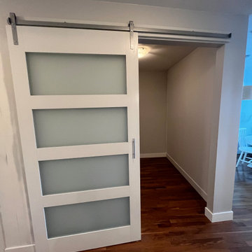 Glass wall removal/ Barn door install
