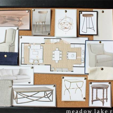Design Presentation Board for Kitchen and Living Room Remodel