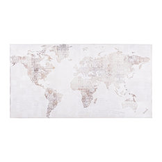 Lienzo mapamundi 50 x 98 cm WORLD ON PAPERS