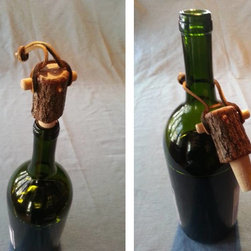 ADK Gift Series, Handmade, Rustic, Twig Handled Bottle Stopper - Lifestyle And Leisure