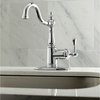 Fauceture Single-Handle Bathroom Faucet With Push Pop-Up, Polished Chrome