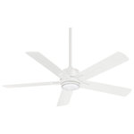 Minka Aire - Minka Aire F619L-WHF Stout - 54 Inch 5 Blade Ceiling Fan with Light Kit - Amps: 0.55 Color Temperature:Stout 54 Inch 5 Blad Brushed Nickel Silve *UL Approved: YES Energy Star Qualified: n/a ADA Certified: n/a  *Number of Lights: 1-*Wattage:16w LED bulb(s) *Bulb Included:Yes *Bulb Type:Z42 LED *Finish Type:Brushed Nickel