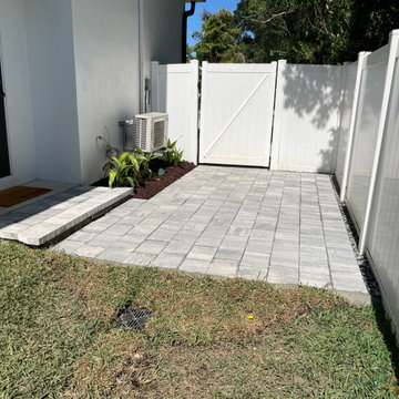 Landscape Drainage Solution and Paver Path in Winter Park Fl
