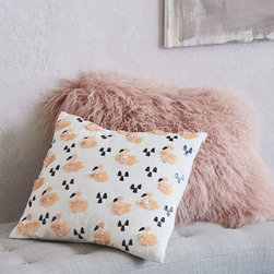 Beaded Swans Pillow Cover - Products