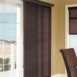 Comfortex - Comfortex Envision Panel Track Blinds: Polynesian Sands and South Pacific Stripe - Vertical Blinds