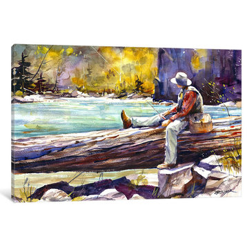 "Fishing Time" by Dean Crouser, 26x18x1.5
