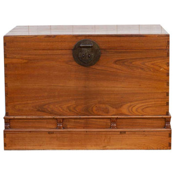 Large Antique Traditional Camphor Wood Chest