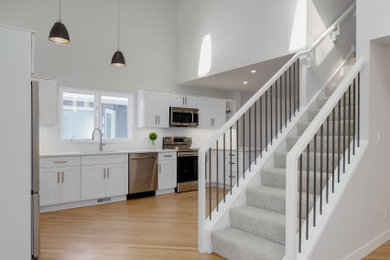 Example of a trendy kitchen design in Calgary