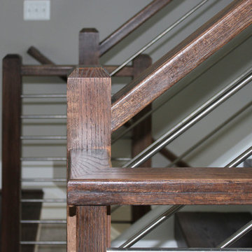 Project #22 | Stainless Steel & Dark Wood Treads