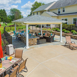 Covered Outdoor Kitchen Pergola - Pergolas