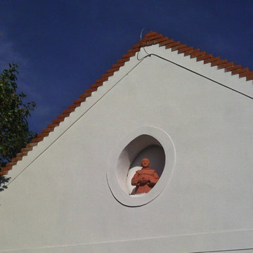 My sculpture on the facade of a community housing