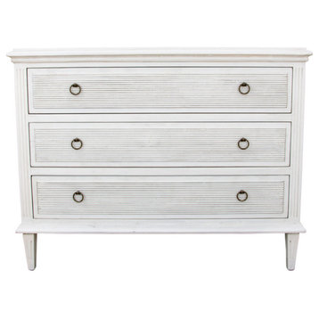 Basiano Natural Accent Cabinet, White Accent Table