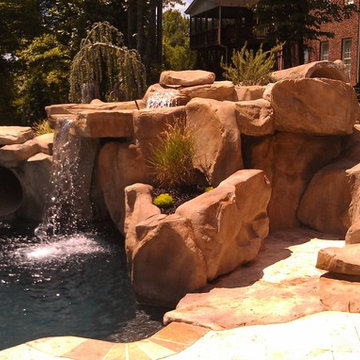 Backyard pool resort