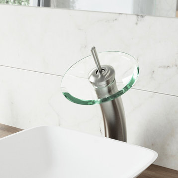 VIGO Waterfall Single-Handle Single Hole Bathroom Vessel Sink Faucet