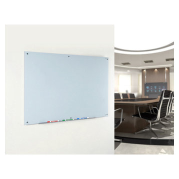 White Glass Dry-Erase Board Set Audio-Visual Direct (Non-Magnetic), 35 1/2"x47 1