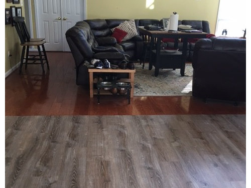 I Don T Like My New Kitchen Floors And The Transition To Family Room