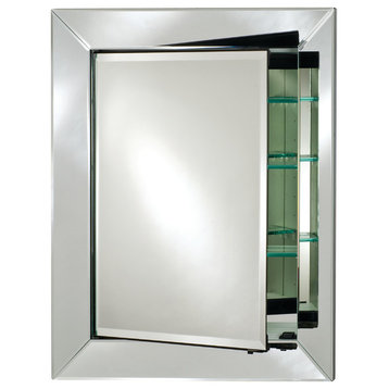 Radiance Contemporary Single Door Medicine Cabinet, 18"x31"