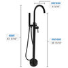 Dyconn Faucet Kasba BTF43-BLK Free Standing Tub Filler Faucet with Hand Shower