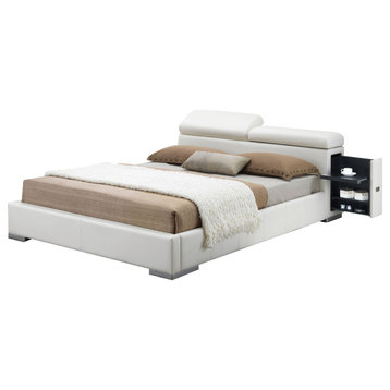 Manjot Bed With Built-In Nightstand, Eastern King